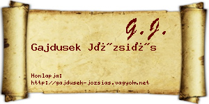 Gajdusek Józsiás névjegykártya